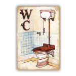 Affiche Vintage WC