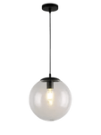 Lampe Suspendue en Verre Vintage Noir 